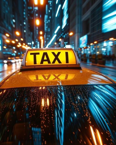 ai-generated-a-taxi-cab-is-driving-down-the-street-at-night-free-photo ai-generated-a-taxi-cab-is-driving-down-the-street-at-night-free-photo